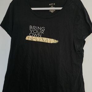 Apt. 9 Black Short Sleeve T-Shirt